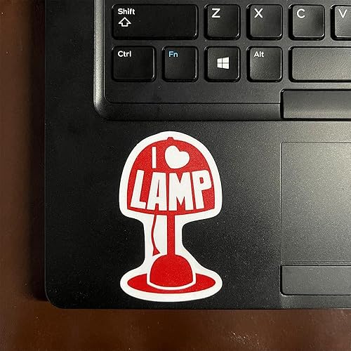 Miniatura 3 de 3 calcomanías de vinilo con texto en inglés "I Love Lamp" con frase motivacional sarcástica con frase humorística para Kindle, laptop, botella de