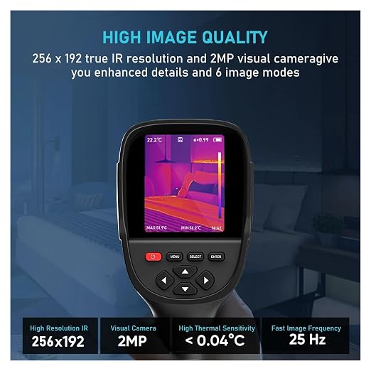 GW256 Handheld Thermal Imager Repair Detector Inspection Tool Infrared Thermometer Camera miniatura 5