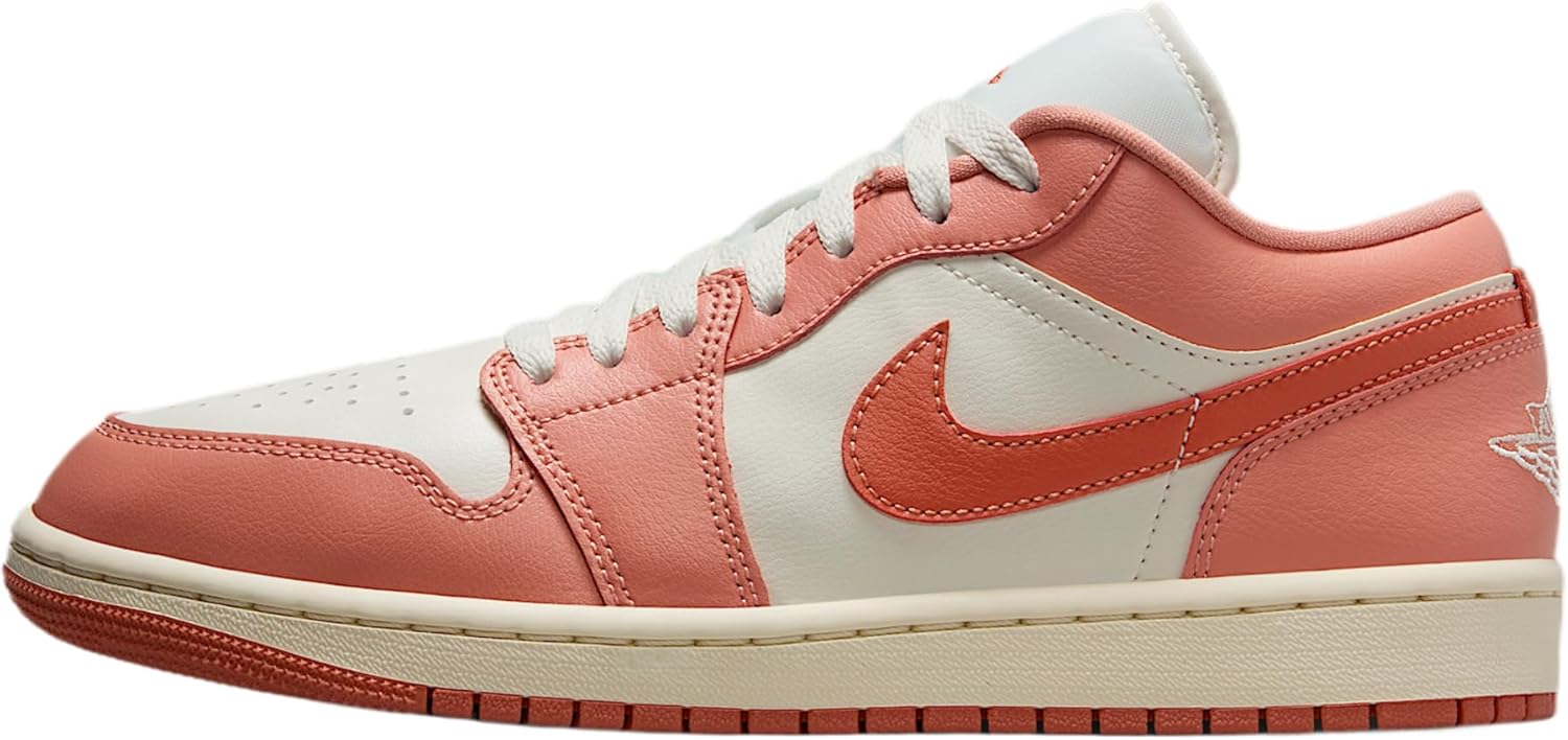 Air Jordan 1 Low Women's Shoes (Sail/Light Madder Root/Pale Ivory/Madder Root) Size 9