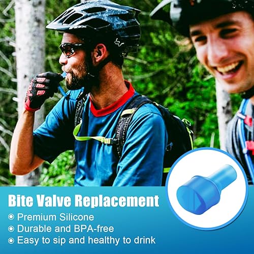 Miniatura 3 de QINGLER Válvula de repuesto para boca, válvula de vejiga de hidratación de agua, color azul, paquete de 4 unidades