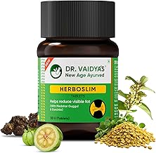 Dr. Vaidya's Herboslim Tablets | Ayurvedic Weight Loss Supplement | Strong Fat Burner for Men & Women | Supports Metabolism & Fat Loss | 30 Capsules | Herbal Fat Burners for Weight Management (Pack of 1)