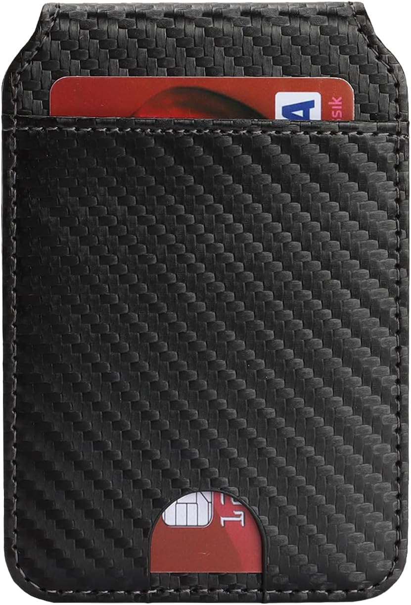 Ｈａｖａｙａ Magnetic Wallet Case for iPhone 16 Pro - Detachable 2-in-1 Carbon Fiber Cover Compatible MagSafe，with Card Holder & Kickstand - Black