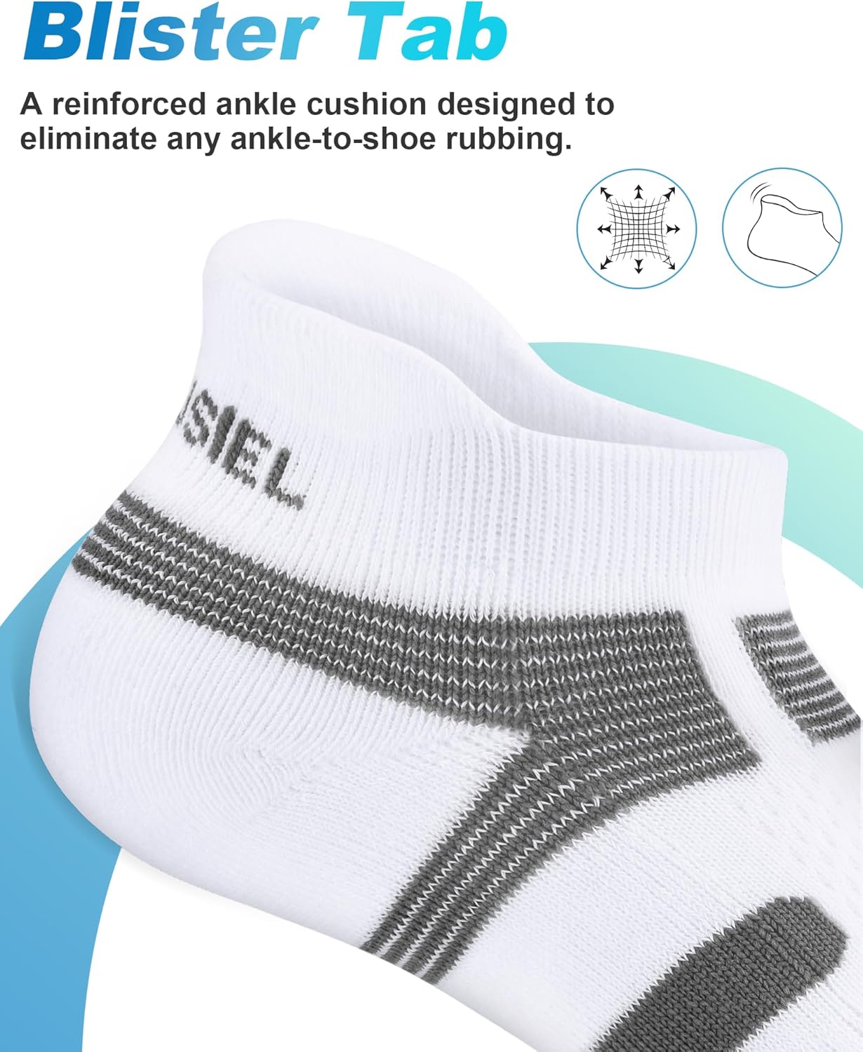 Trusiel Women Ankle Compression Athletic Running Socks No Show Low Cut 5 Pairs - Image 2