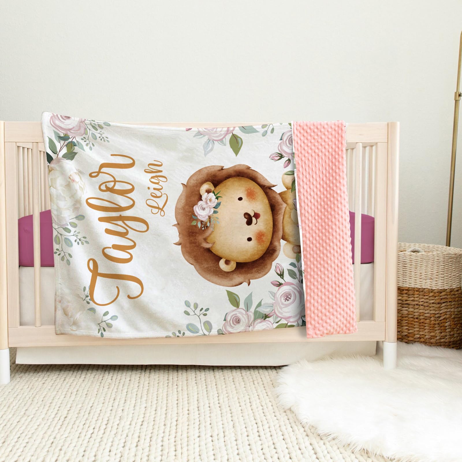 Personalized Baby Blanket - Soft Minky Plush With 3D Dots, Custom Name, 30x40 Inches - View #10