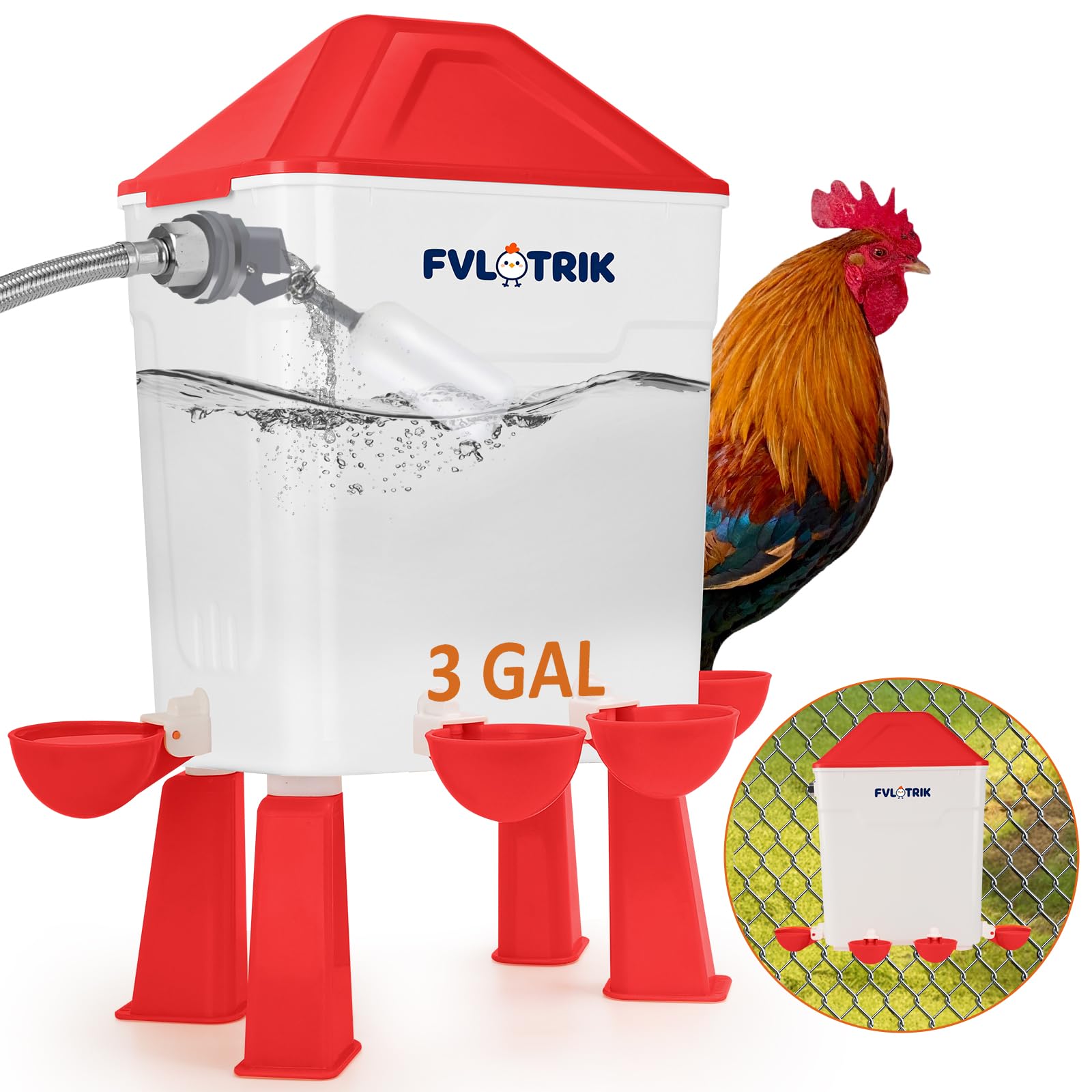 3 Gallon Leak-Proof Automatic Waterer