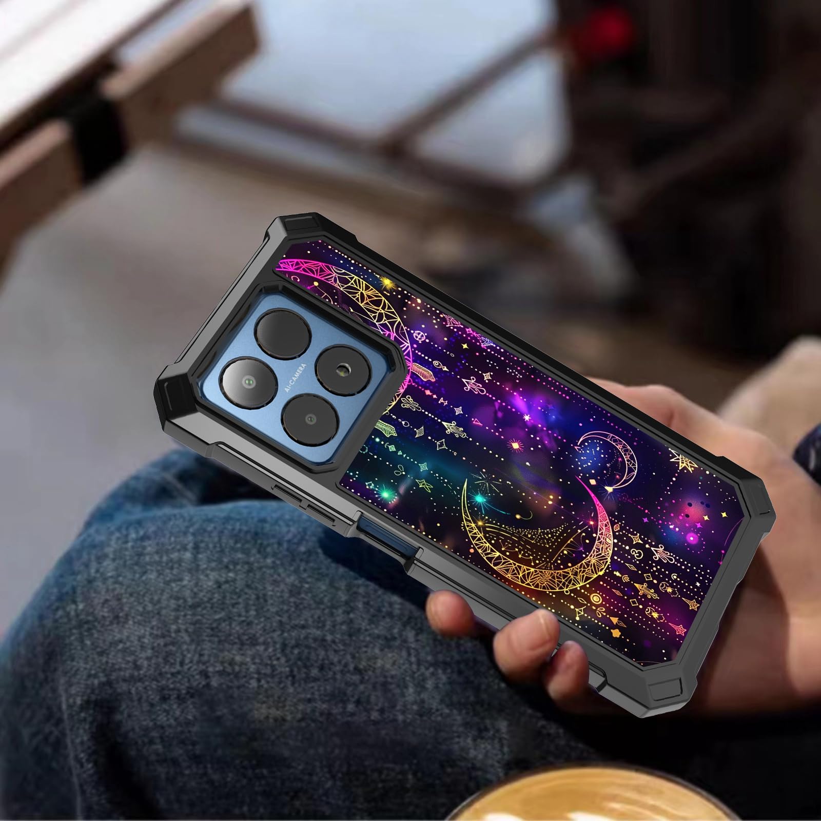 Amazon.com: ACWDMKH for Summit 5G Phone Case,Boost Mobile Summit 5G Phone  Case with Screen Protector [Tempered Glass] Rugged Dual Layer Protection  Shockproof Corner Silicone Bumper Cover,Moon Purple Glitter : Cell Phones &