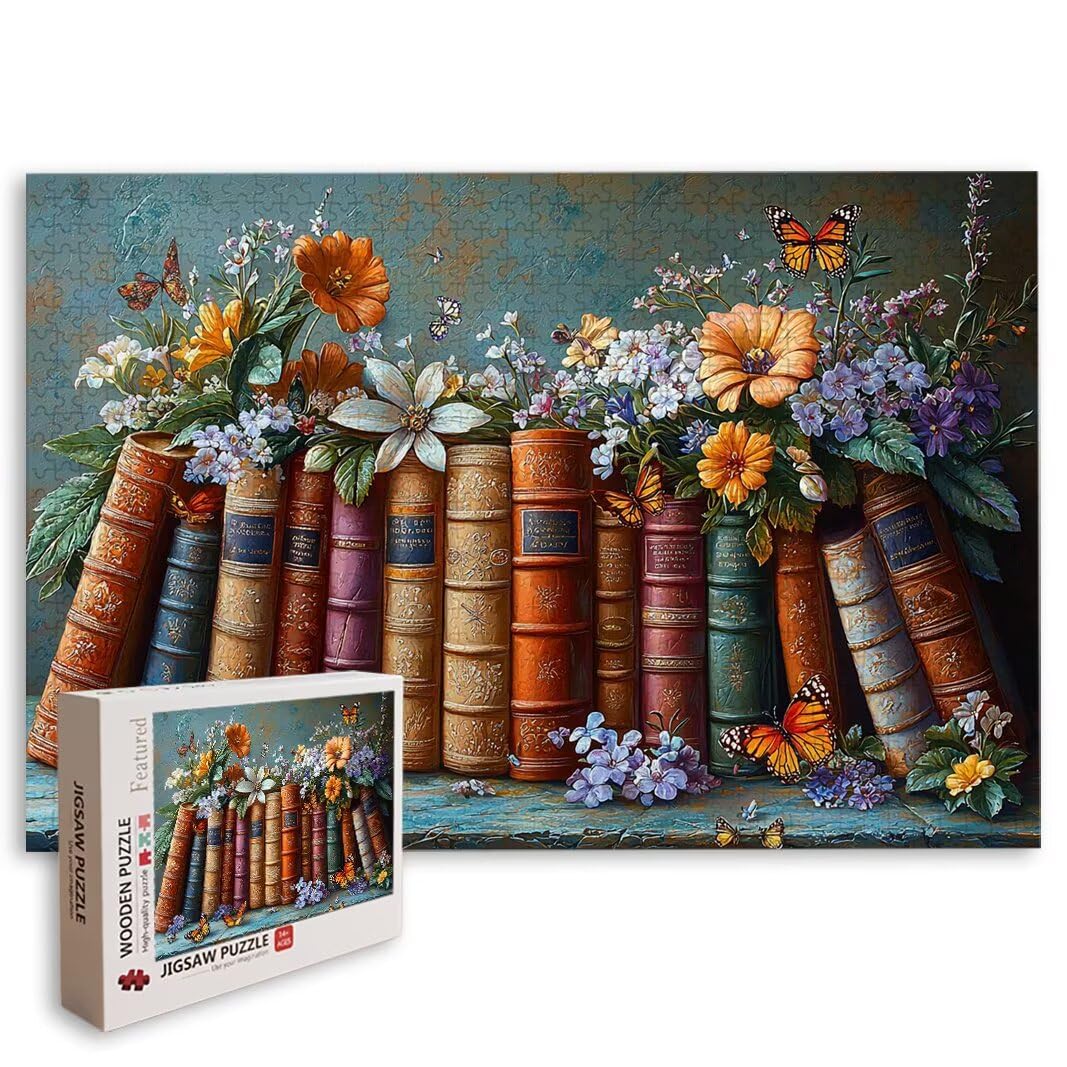Puzzle Libro, Puzzle 2000 Pezzi Adulti per Decor, Regalo Donna/Uomo -9010