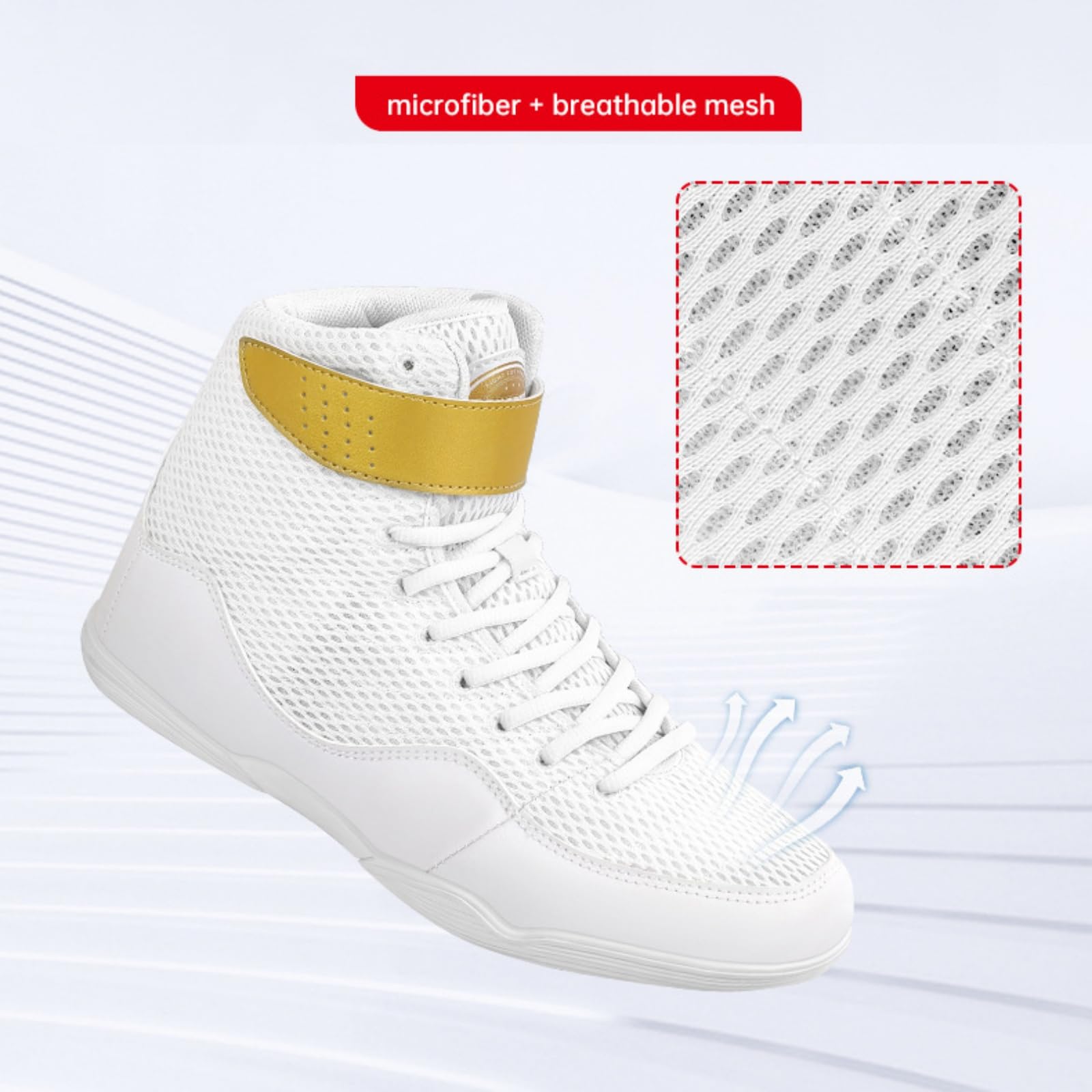 Zapatillas Boxeo Lucha para Hombre Botas De Fitness Transpirables Ligeras Y De Caña Alta para Gimnasio Y Entrenamiento De Combate