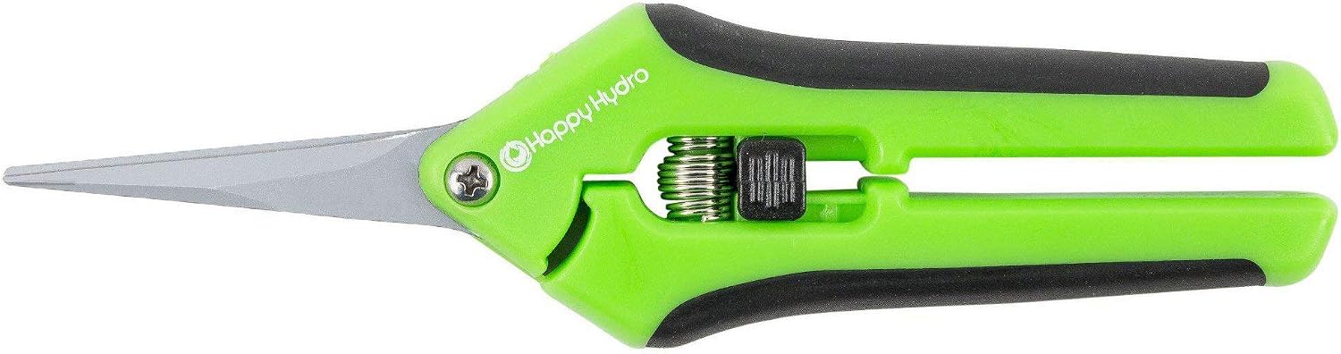 Happy Hydro 2 Pack Straight Tip Trimming Scissors with Spring-Loaded Comfort Grip Handles and Premium Non-Stick Blades