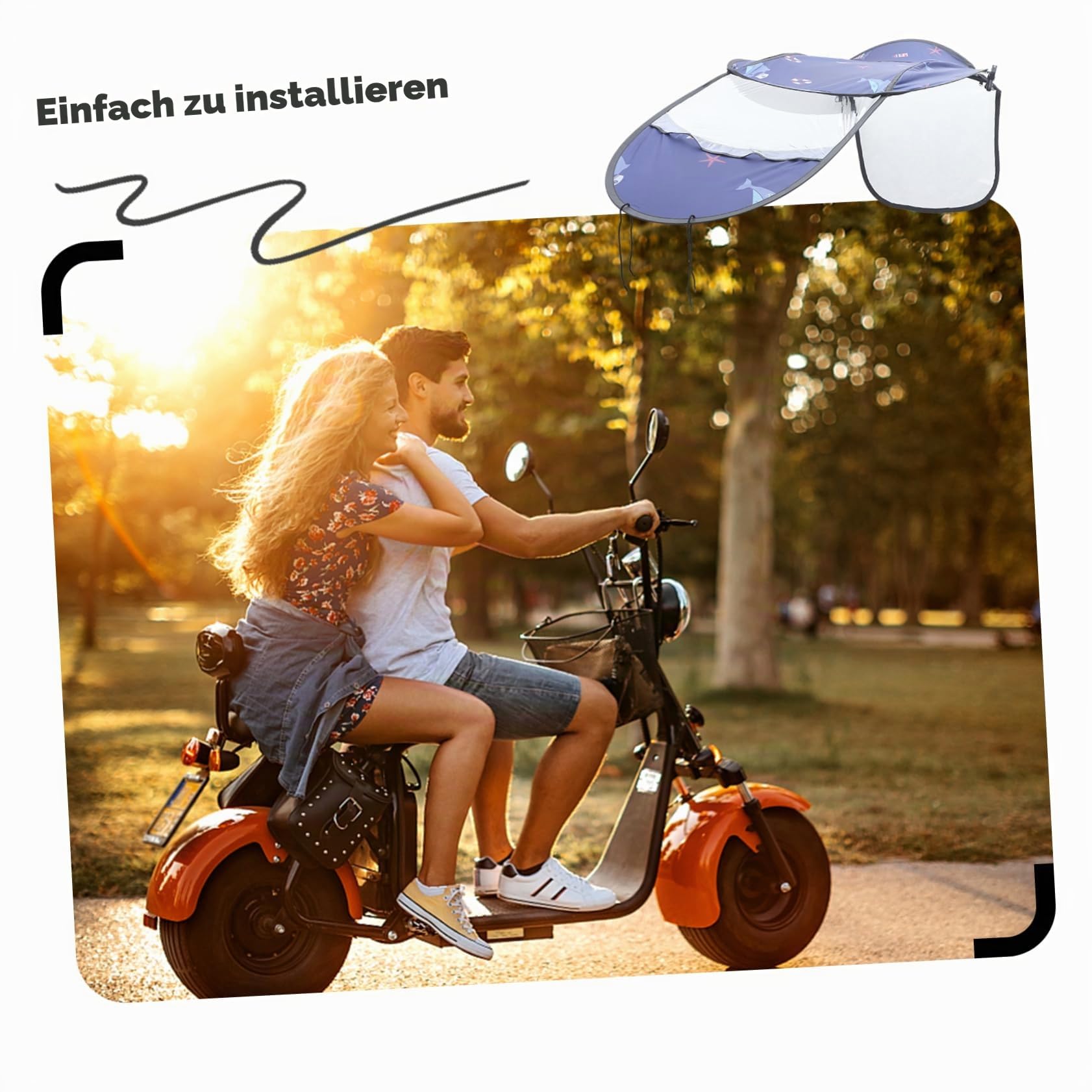 Ciieeo Elektrisches Motorrad Regenschutzdach wasserdichte Überdachung für Elektromotorräder Zubehör für Optimalen Schutz vor Regen und Sonne Installieren Robustem Gefertigt