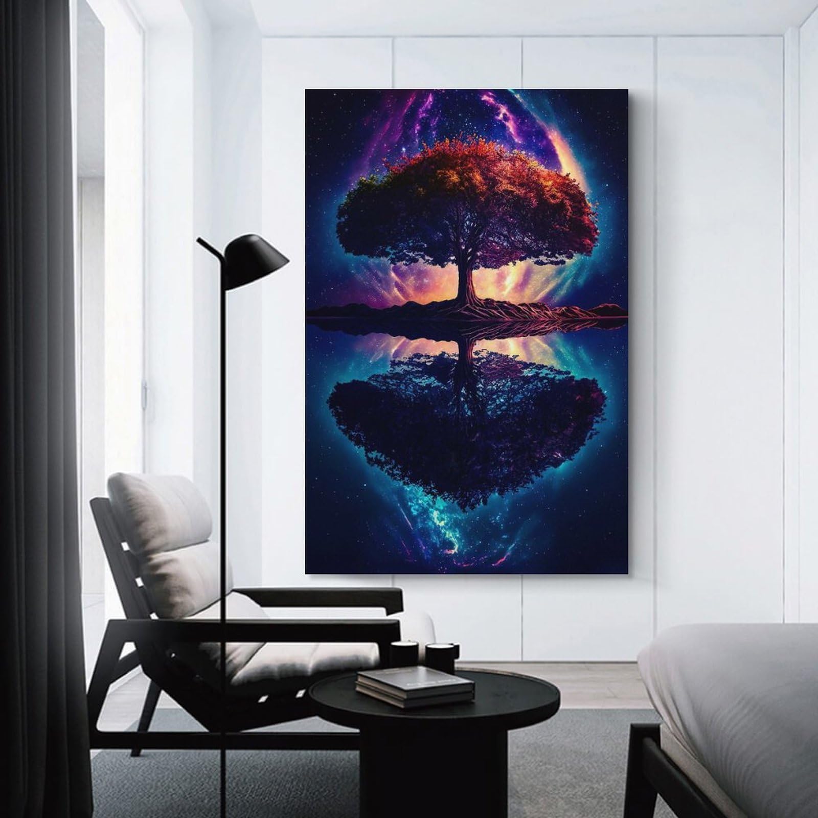Junmoney Cosmic Tree of Life(2) Wall Art Print 16x24inch(40x60cm), for Art Walls, Layered Displays Or Homes, Wall Decor Suited to Curated Displays