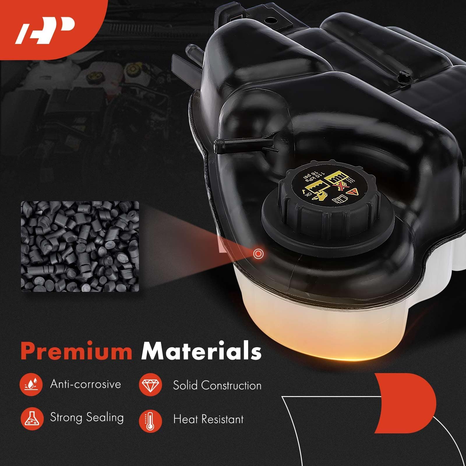 Gates Engine Coolant Reservoir Cap Compatible With Ford F-350 Super Duty 5.4L 6.0L 6.2L 6.4L 6.7L 6.8L 7.3L V10 V8 1999-2016 - View #3