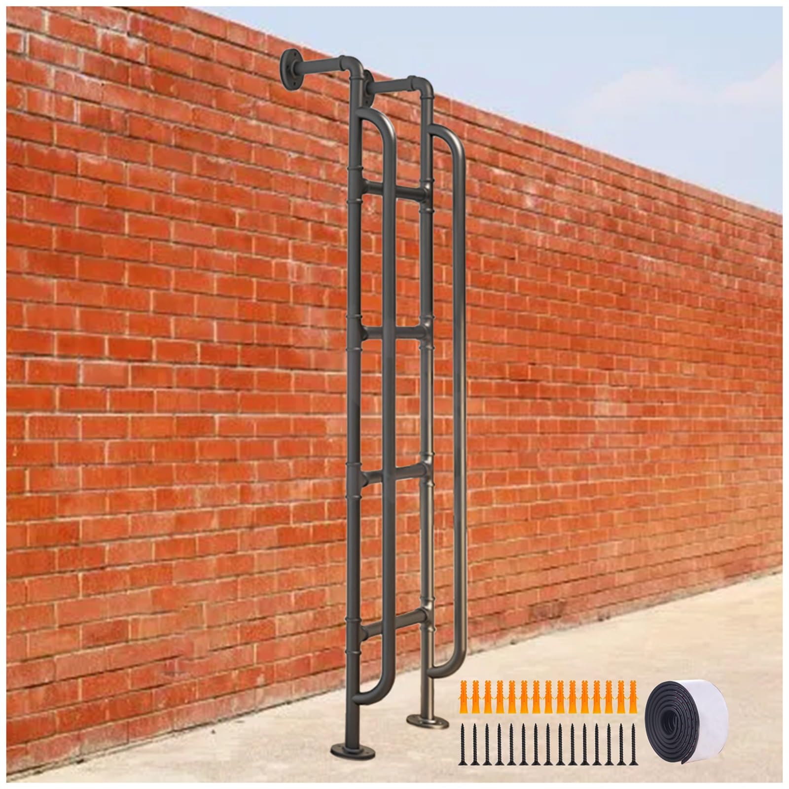Échelle super en fer forgé avec accoudoirs et mousse de protection de bord