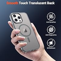 Vista 209 de SUPFINE Funda magnética para iPhone 11 (compatible con MagSafe) (protección contra caídas de grado militar), translúcida mate a prueba de golpes