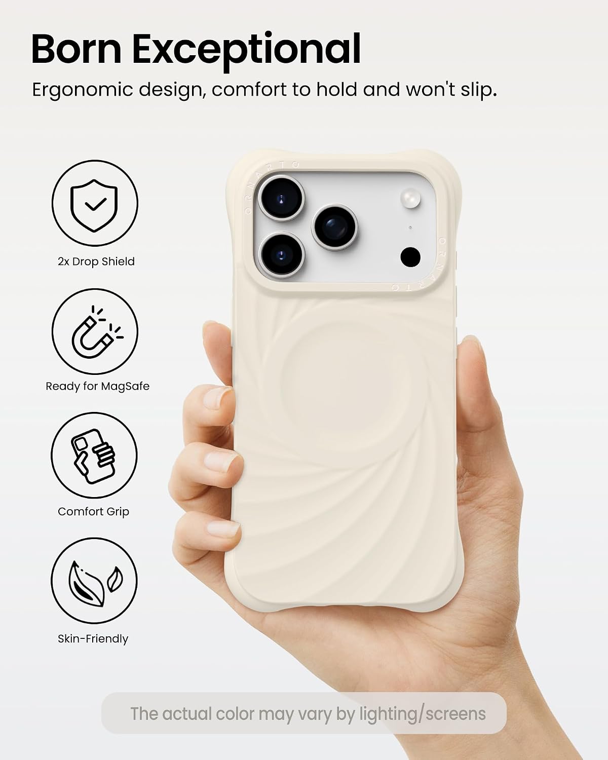  Vortuxe for iPhone 17 Pro Case, Fit for MagSafe, Cream | Premium Liquid Silicone, 2X MIL-STD Drop Protection, Reinforced Corners, Camera Button Control, Sleek Aesthetic Design thumbnail