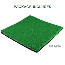 Kofull Golf Hitting Mats Indoor/Outdoor SBR Golf Mats for Driving Range Practice, Backyard Use - Green, 12 x 12 Inch (Short) gallery image