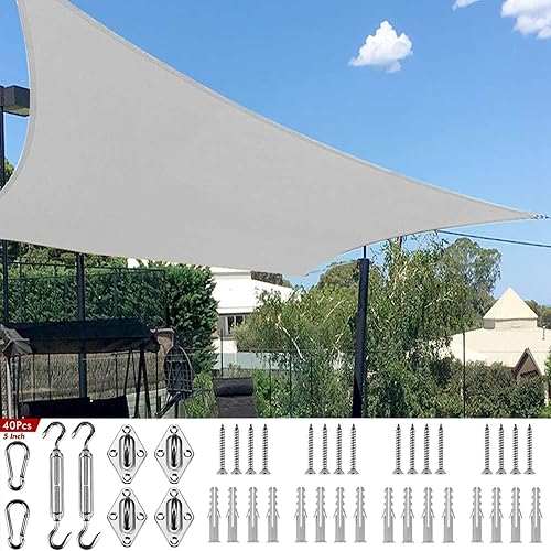 Artpuch Kit de herrajes de 5 pulgadas de color gris de 12 x 16 pies