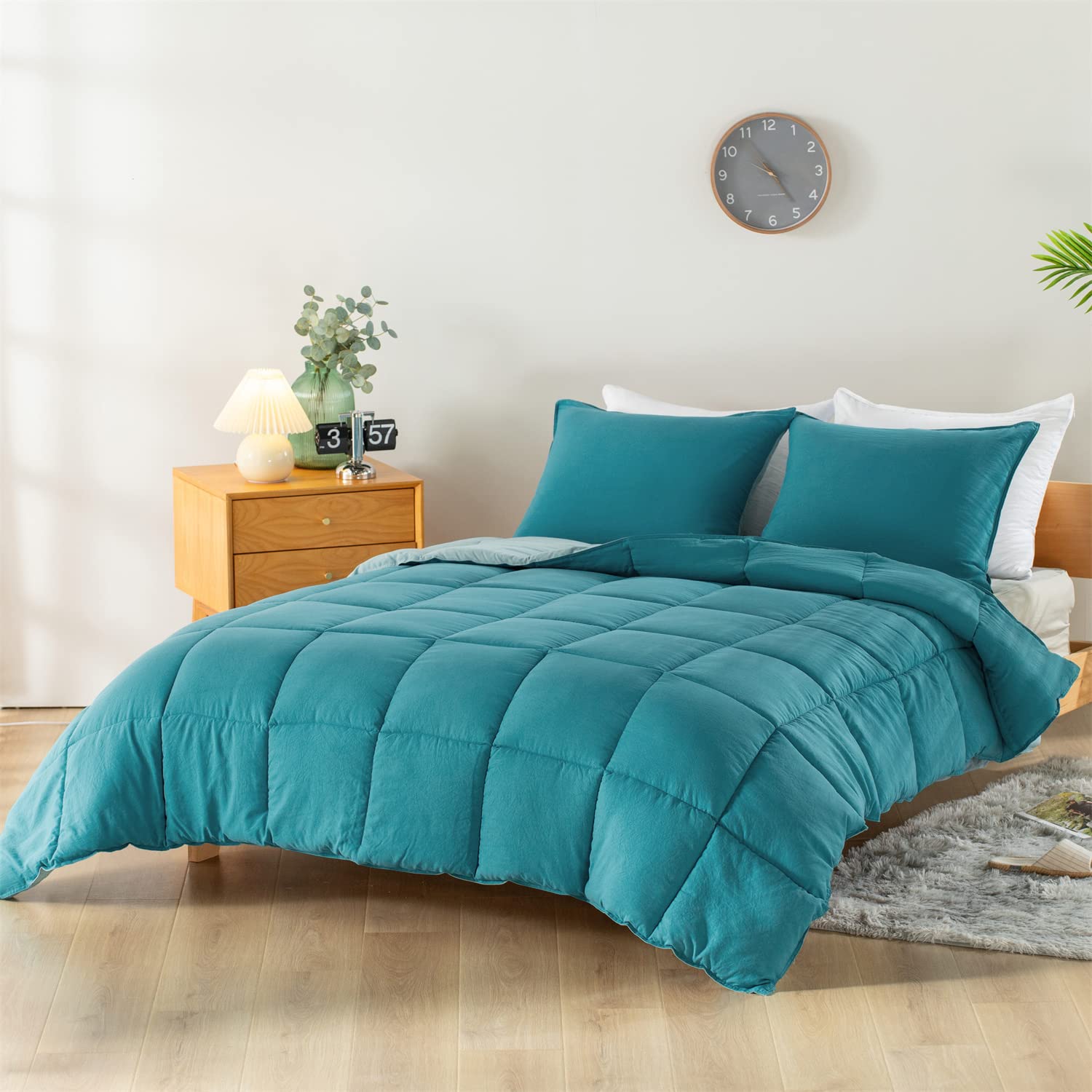 KASENTEX Set copripiumino king size, 3 pezzi, con tessuto in mussola