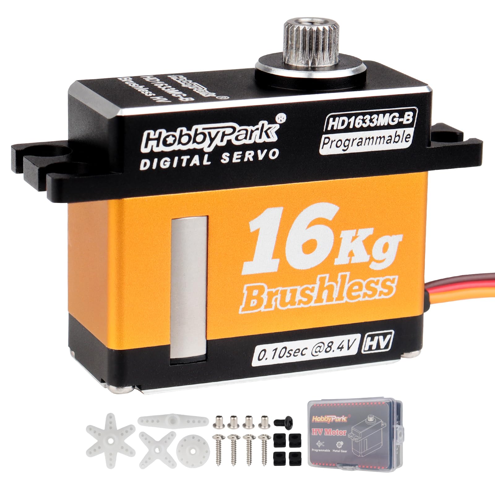 Hobbypark RC Aereo Servo Brushless All Metal Gears 16kg High Torque Digital Servo per RC Aircraft Airplane Fixed-Wing Servos