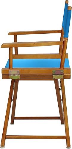 Miniatura 4 de Casual Home 200-55021-27 - Silla de director de 18 in, marco de roble miel, con lona color turquesa, altura clásica