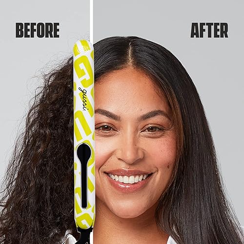 Miniatura 6 de GUSSI HAIRCARE Hair Mane Squeeze - Plancha de titanio y cerámica de 1 pulgada, 60 pulgadas cuadradas, incluye alisador y alfombrilla térmica para