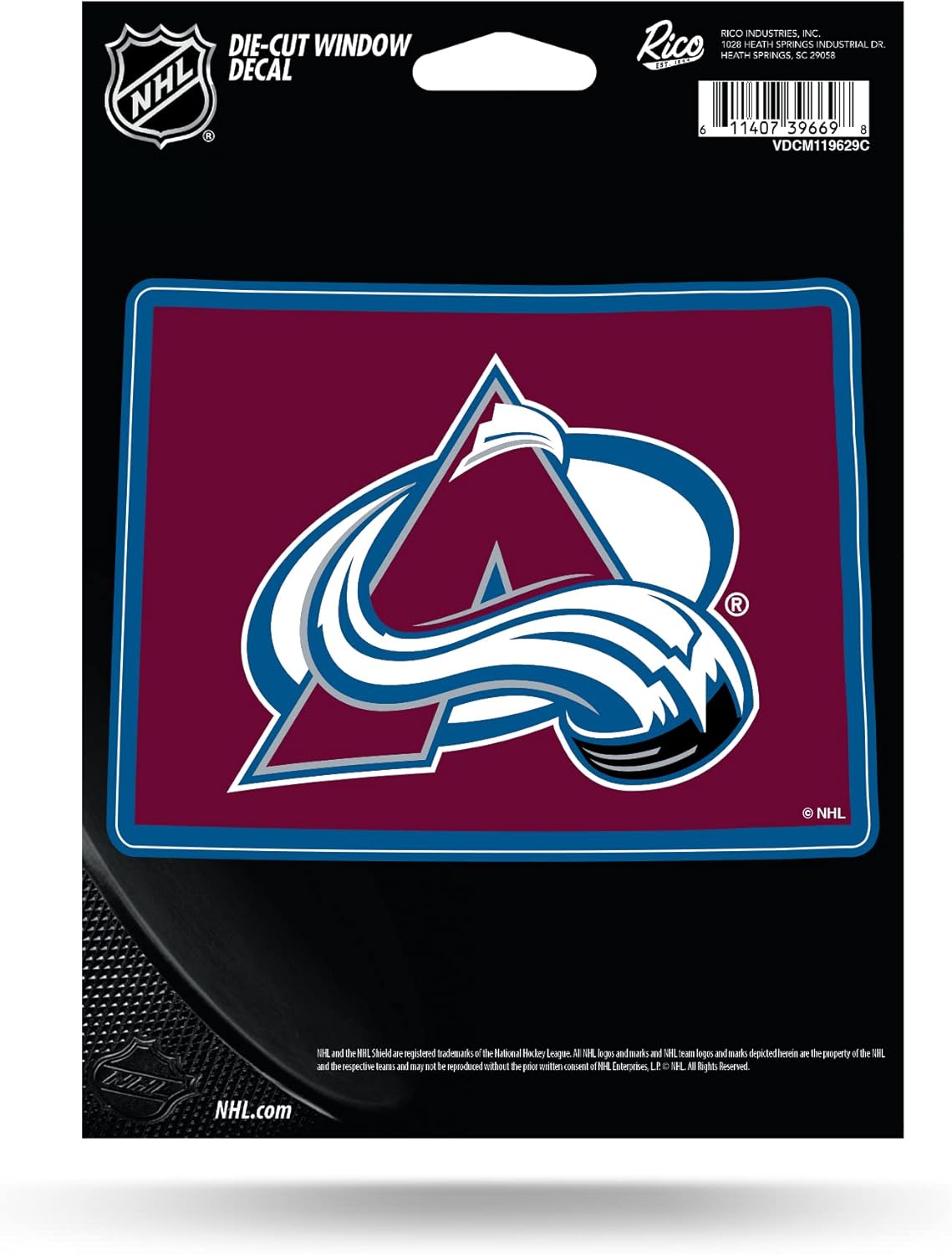 Colorado Avalanche Decal - State Shaped Decal - 5" x 6"