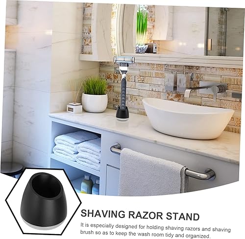Miniatura 7 de Angoily 2pcs Straight Razor Stand Máquinas De Afeitar Para Hombres Metal Brackets Razor Base Bald Shavers for Men Head Razor Stand for Men Mens