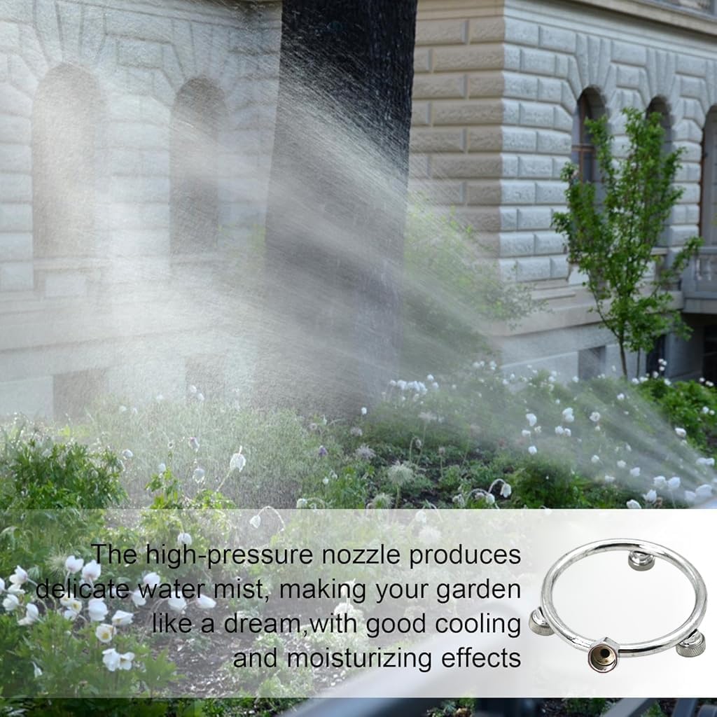 APPSTER Agricultural Sprayer Pump Ring Nozzle M14x1.5 Female Thread Misting Multi Heads Hose Nozzles for Water Atomizing Sprinkler Irrigation Watering Outdoor Farm Plants Garden Patio Lawn (5 Heads) - Image 5 thumbnail
