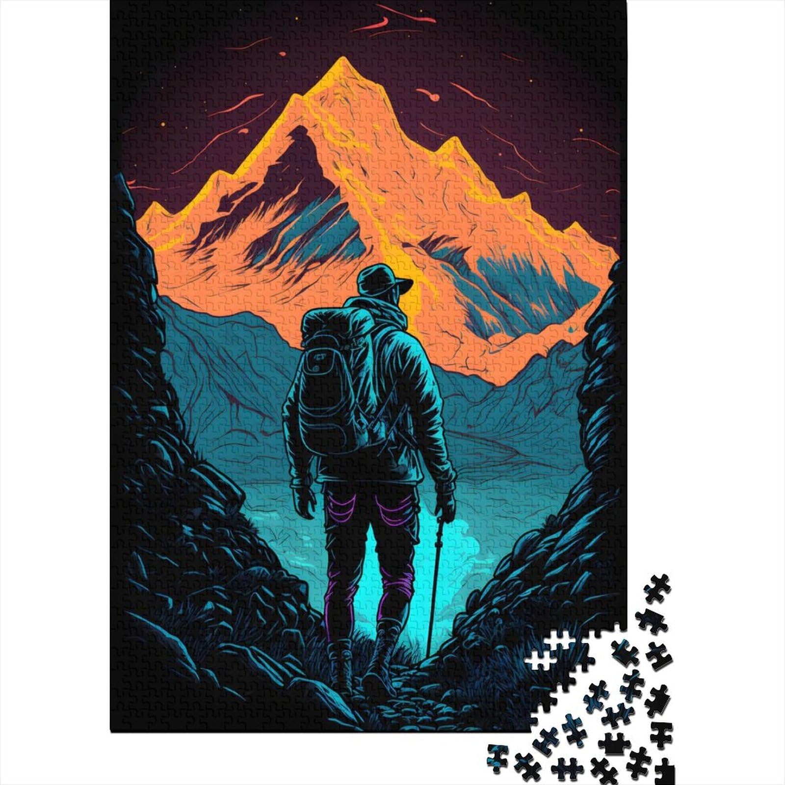 1000 Piece Golden Mountain Adventure Jigsaw Square Puzzle for Adults & Paper Puzzles Educational Game Challenge Toy 38x26cm/1000pcs — image 1
