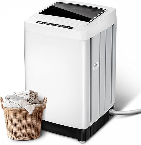 Lavadora portátil  Lavadora compacta para el hogar, para apartamento, 1.5 pies cúbicos, pequeña lavadora de ropa con bomba de drenaje para baño,