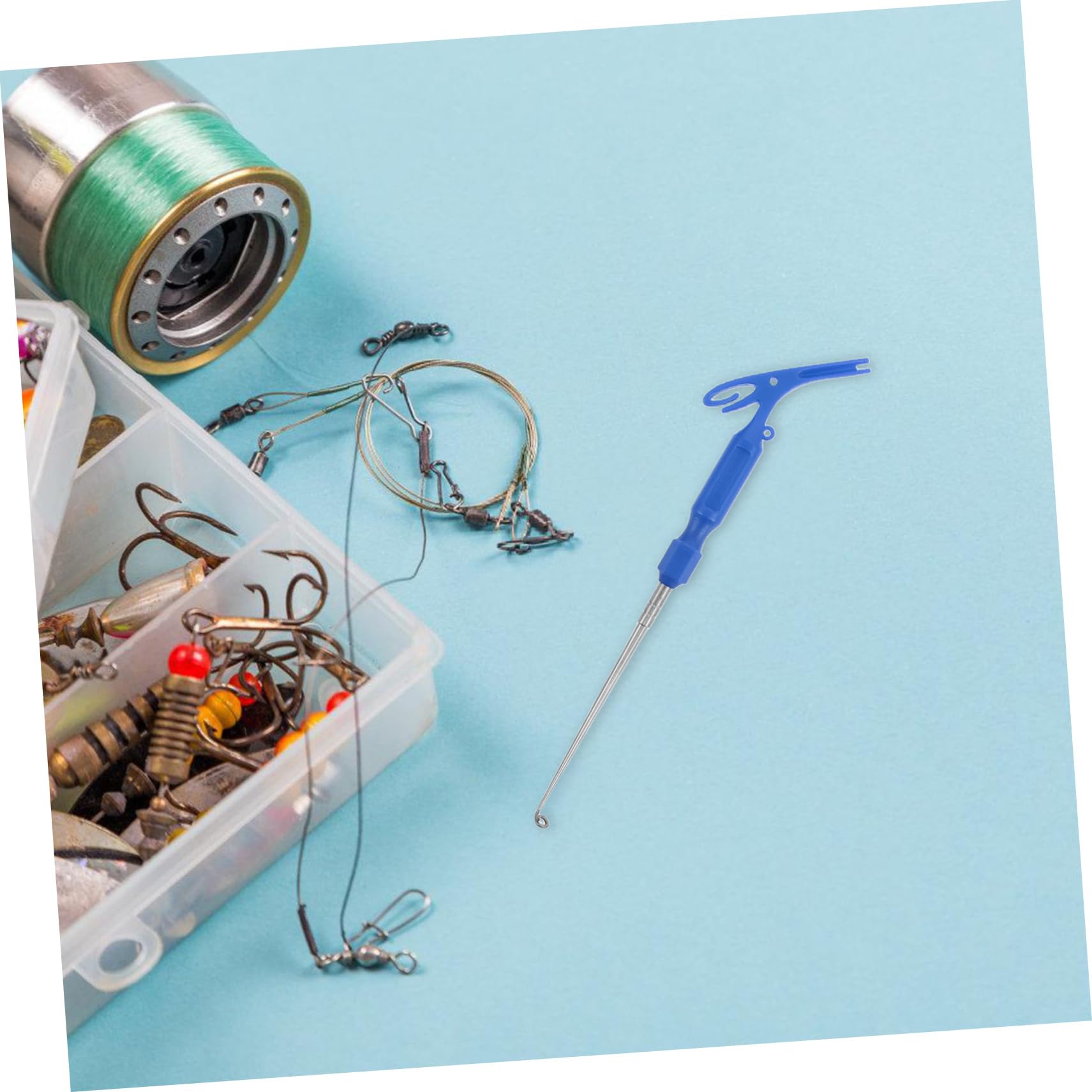 Toyvian engins de pêche extracteur d'hameçon Requin extracteur d'hameçons en Acier Inoxydable Hameçon extracteur Outil de pêche Outil pour enlever Les hameçons Pince à hameçon Abdos Rouge
