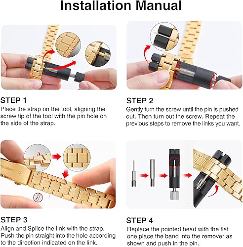 Miniatura 4 de STIROLL Correa de repuesto delgada compatible con Apple Watch de 1.496 in 1.575 in 1.614 in 1.654 in 1.732 in 1.772 in 1.929 in, correa de metal de