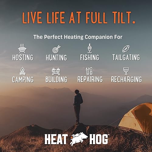 Miniatura 6 de Calentador de propano portátil para interiores y exteriores de 18,000 BTU para garaje, camping, caza, deportes al aire libre, pesca, navegación o