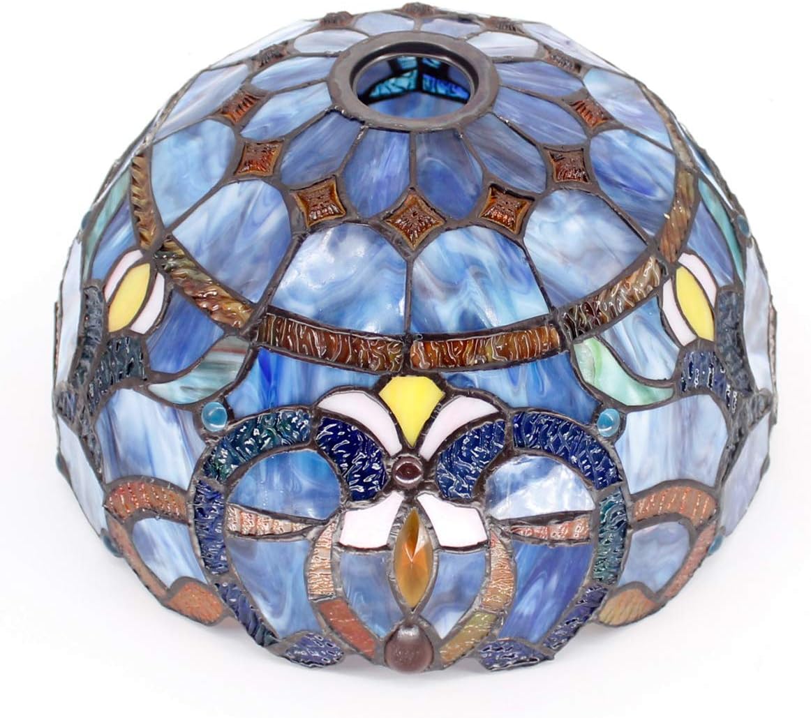 Suреr Sаlе 🛒 Tiffany Floor Lamp LED Torchiere Uplight 66 Tall Industrial Bronze Pole Vintage Boho Stained Glass Retro Standing Corner Bright Torch Light Decorative Living Room Kids Bedroom Farmhouse WERFACTORY