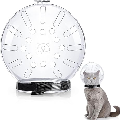 Transparent Breathable Cat Grooming Helmet