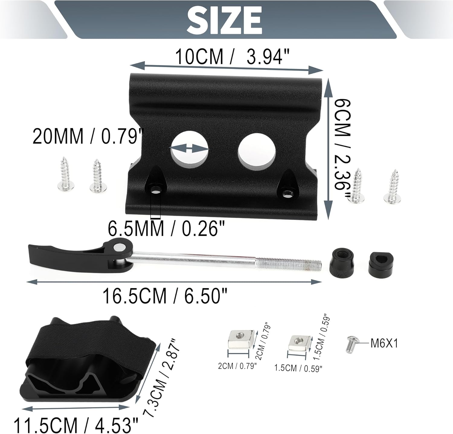 X AUTOHAUX 1 Set Universal Quick Release Bike Fork Mount Rack with Roof Carrier for 0.26 Inch (6.5mm) / 0.79 Inch (20 Mm) Aluminum Alloy Anti-Corrosion
