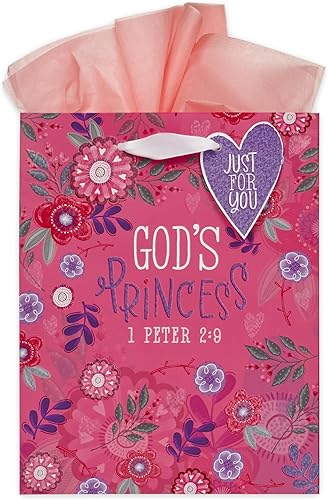 Miniatura 21 de Juego de bolsa de regalo/papel de seda de Christian Art Gifts para mamás "I Love That You're My Mom", rosa, mediano