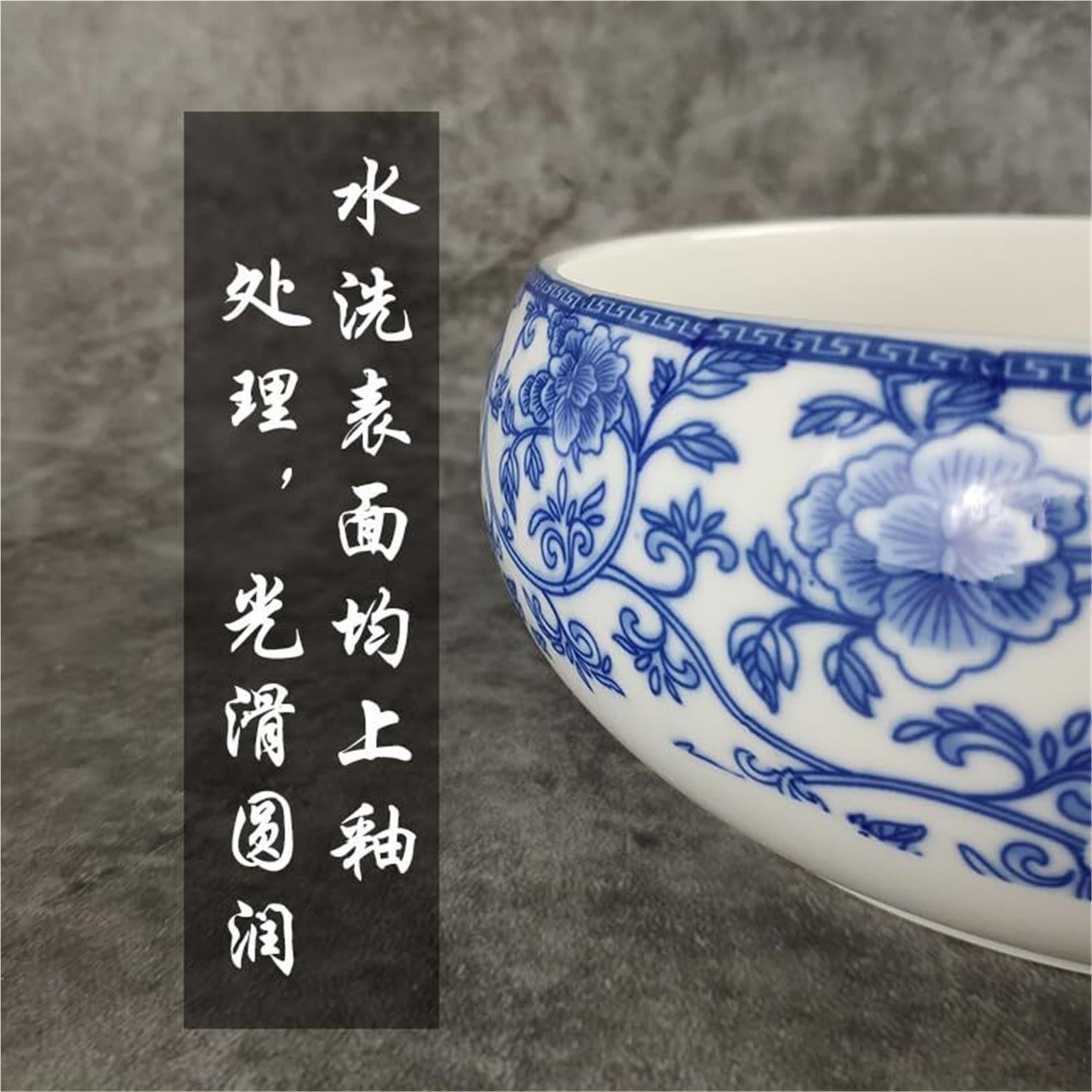 Plantadores de porcelana de jarrón azul y blanco, grandes dibujados