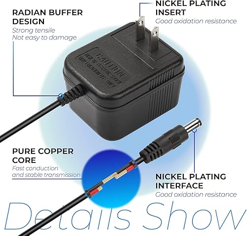 Miniatura 4 de 9VAC AC-AC Adaptador Cargador para Digitech RP100 RP150 RP200 RP300 RP350 RP3 RP250 RP200A RP250 RP255 RP350 RP300A RP355 Pedal de guitarra Multi