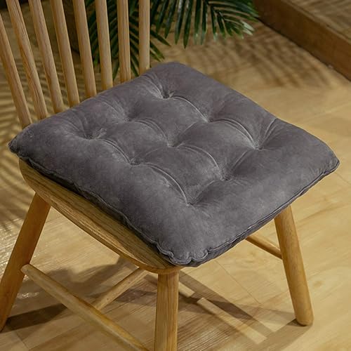 Miniatura 9 de Paquete de 2 cojines redondos de terciopelo grueso para asiento, almohadillas de color sólido para silla, cojín de piso para tatami, almohadilla de