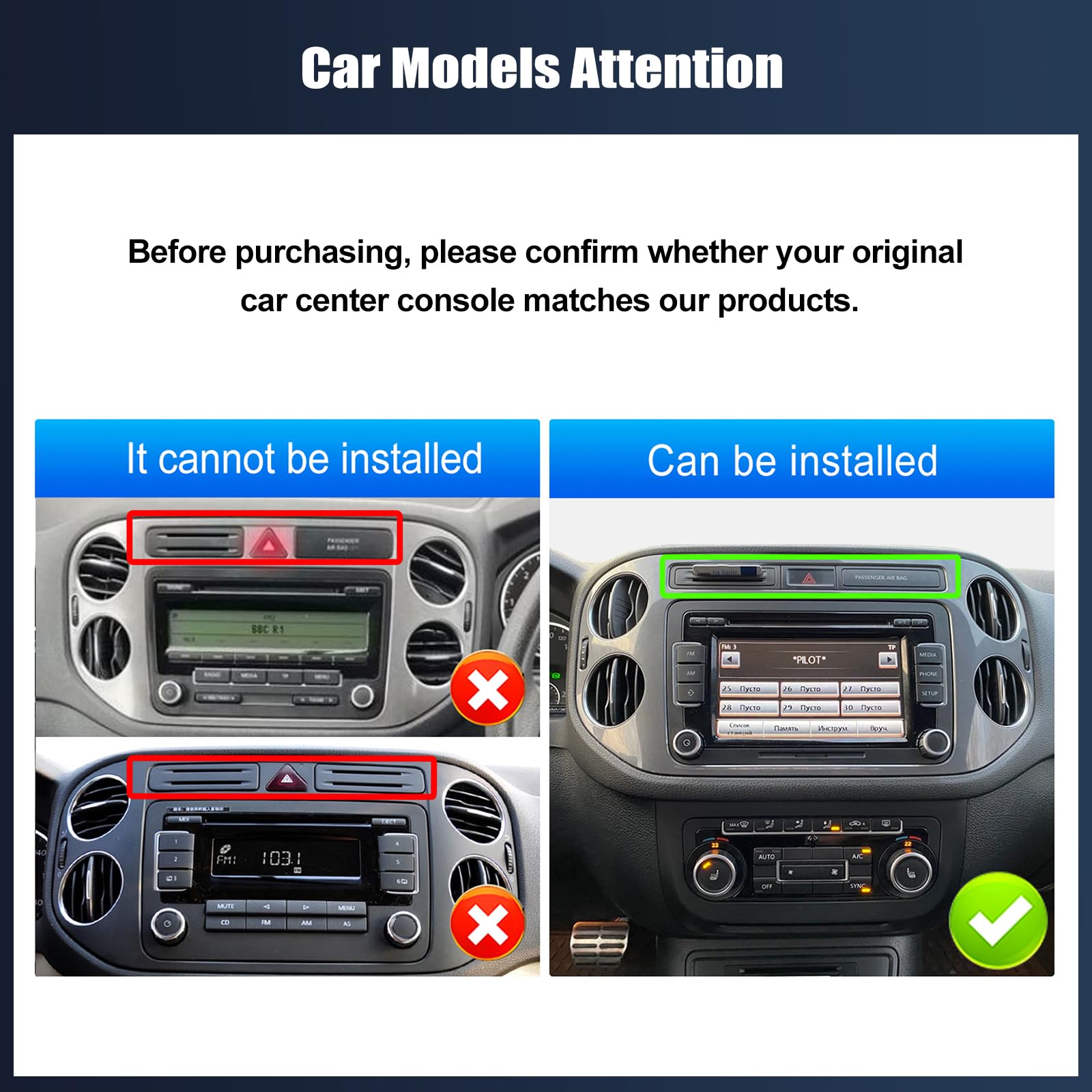 CAMECHO [2+128G] Android 13 Navi radio samochodowe 9 cali do Volkswagena