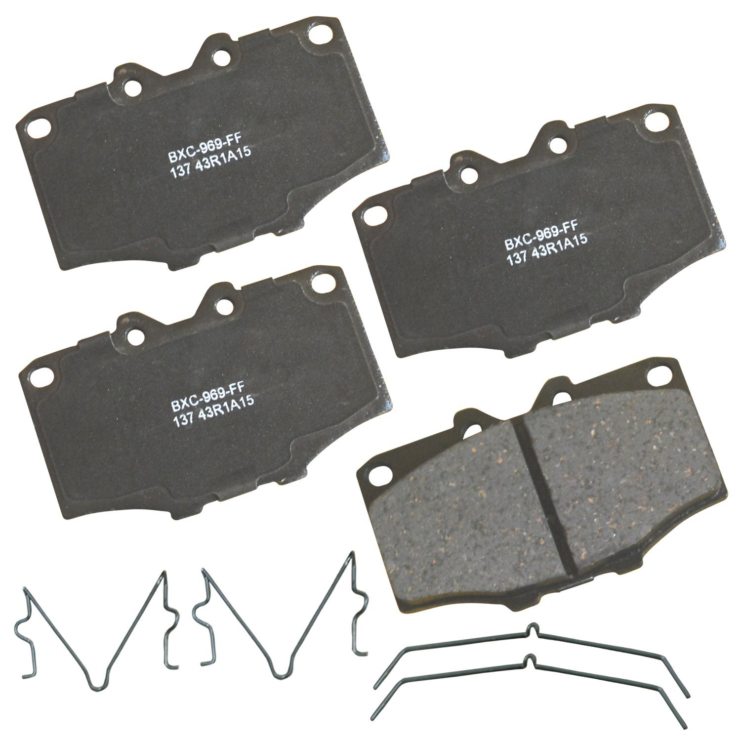 Bendix Premium SBC137 Ceramic Front Brake Pads for Toyota 4Runner 1989-1984, Land Cruiser 1990-1972, Pickup 1988-1979