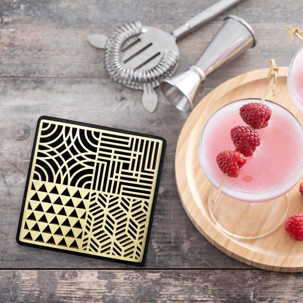 Bandeja para Estampar Hielo, Bandeja De Diseño De Hielo, Impresora De Cubitos De Hielo De Latón, Moldes De Hielo para Cócteles De Whisky, Accesorios De Barman para Estampar Cubitos De Hielo