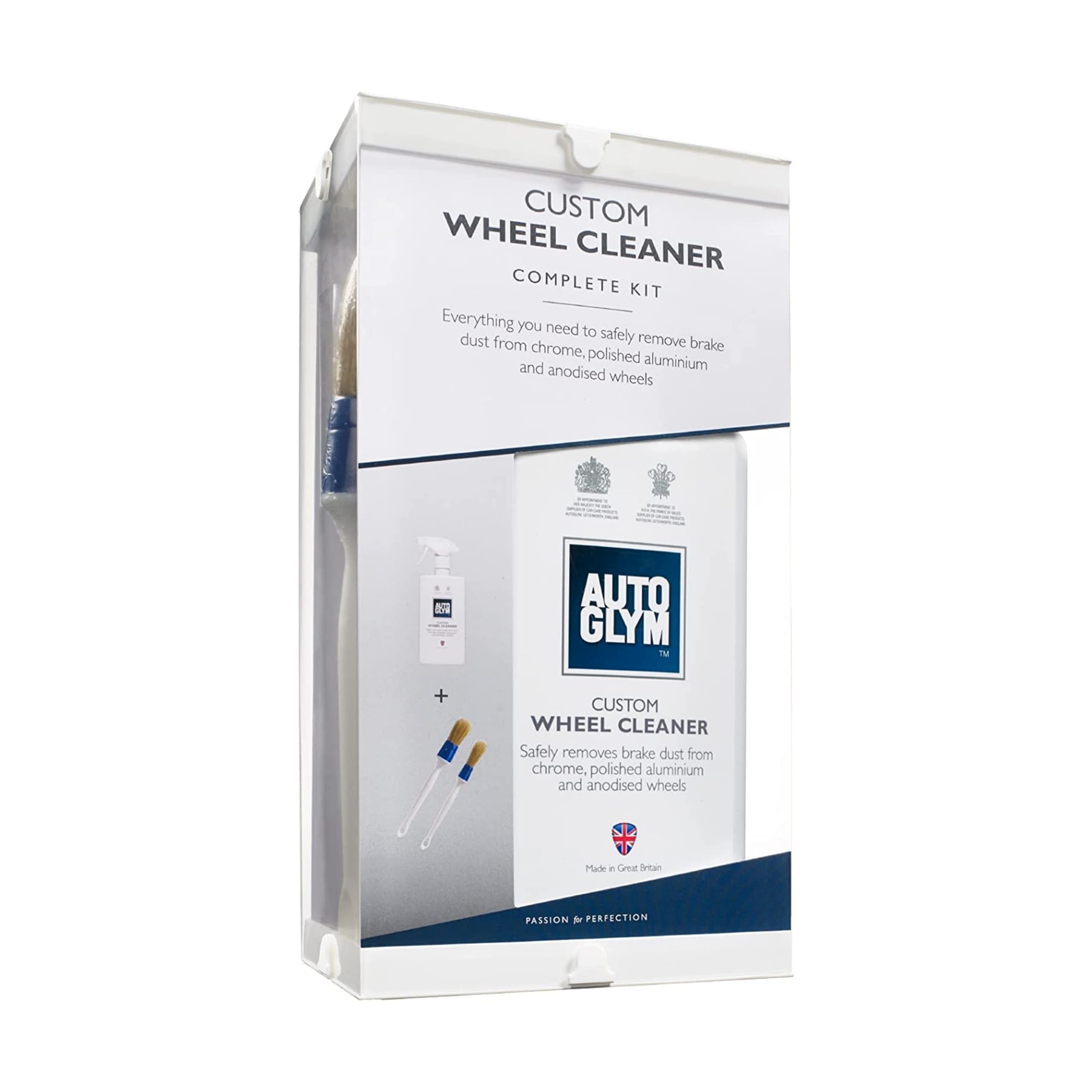 Autoglym Kit Completo per la Pulizia delle Ruote dell'Auto, Include 1 x Detergente Spray, 1 x Spazzole Piccola e 1 x Spazzola Media, Adatto a Rimuovere Polvere e Sporco, 500 ml