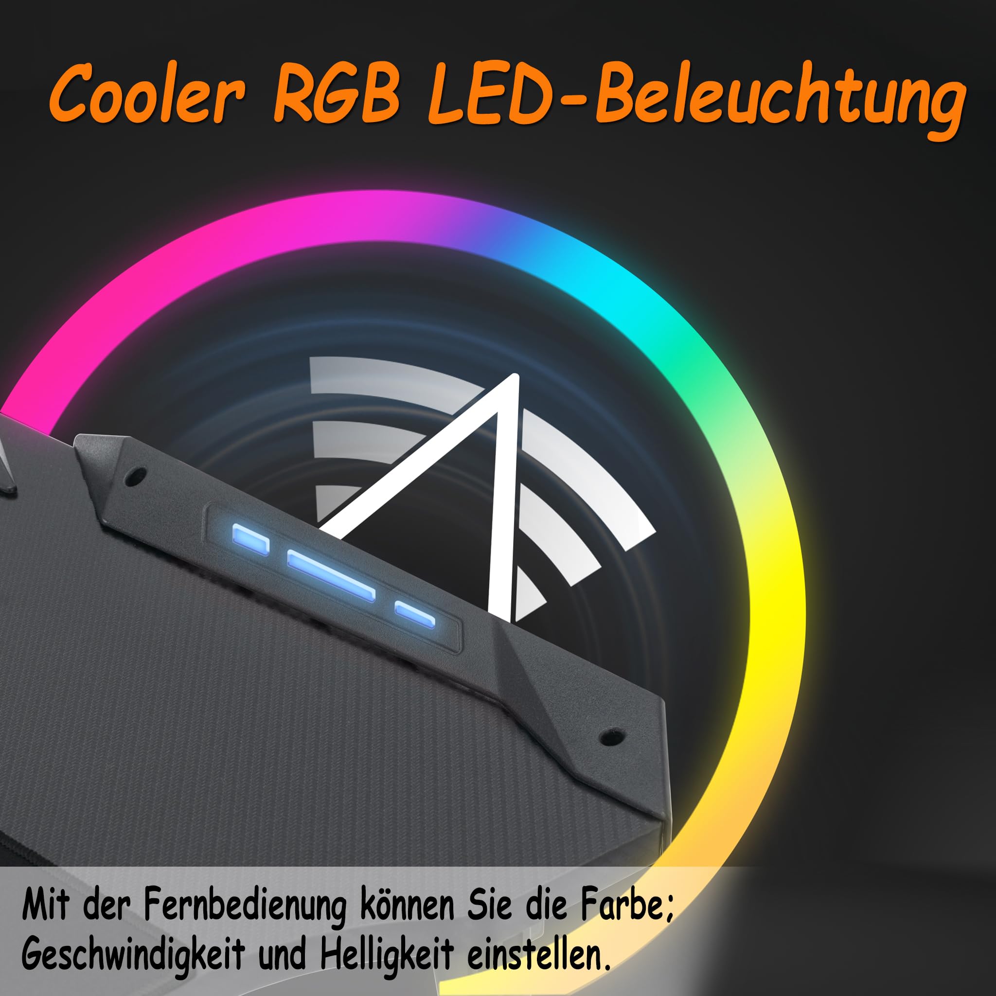120 x 60cm Gaming Schreibtisch Gaming Schreibtisch mit RGB LED - Kopfhörerhaken und Getränkehalter Schwarz C