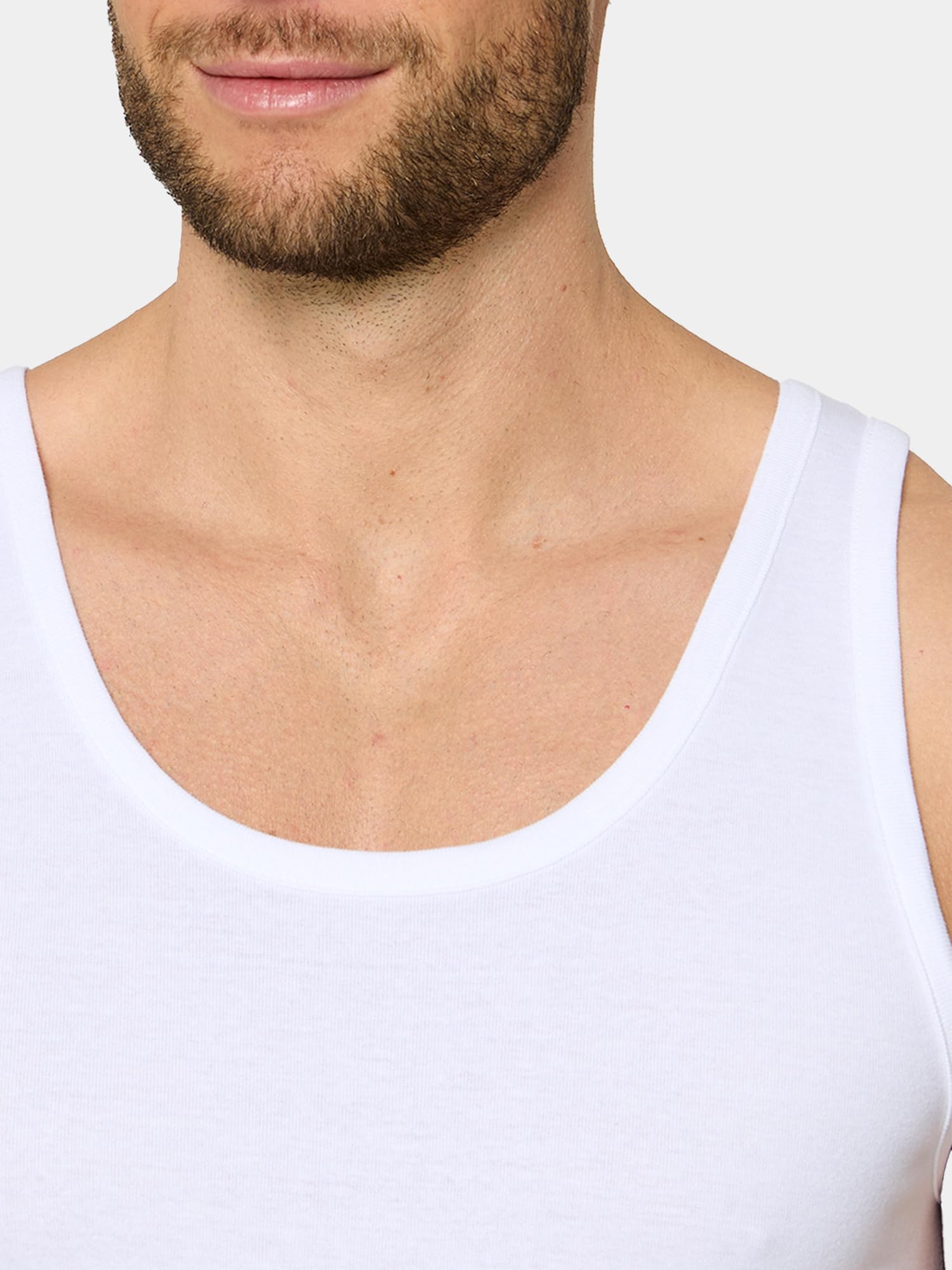 Nur Die 2er Pack Unterhemd unifarben weiche & atmungsaktive 100% Baumwolle Kurzarm Unterhemd Herren