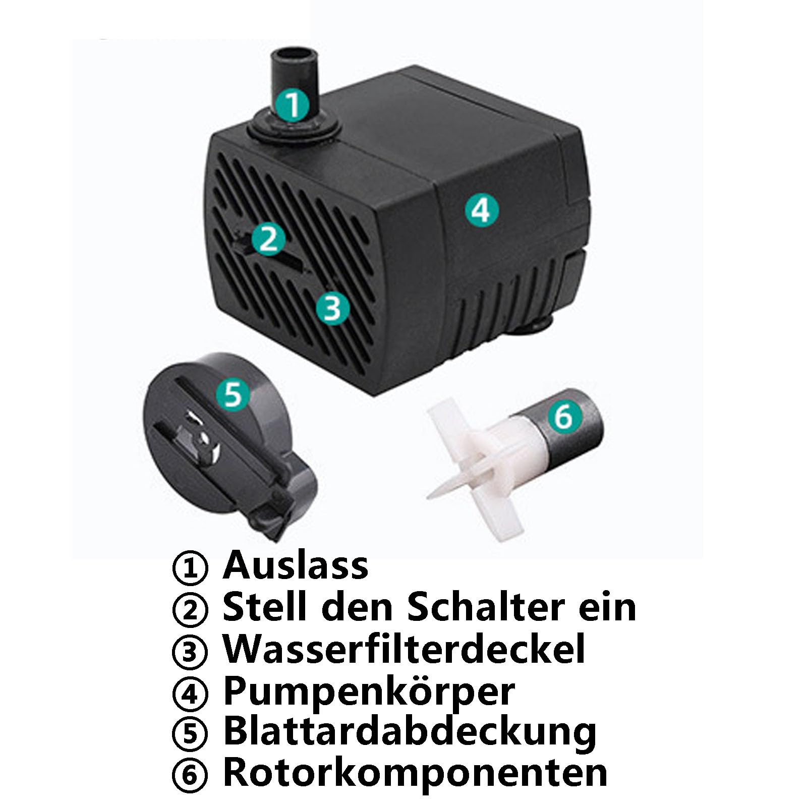 SWAWIS Waterpomp, 12 V, 800 L/u, 4,5 M, Dompelpomp Met Snelheidsregeling Mini Pomp 1179659 SWAWIS Waterpomp, 12 V, 800 L/u, 4,5 M, Dompelpomp Met Snelheidsregeling Mini Pomp 1179659