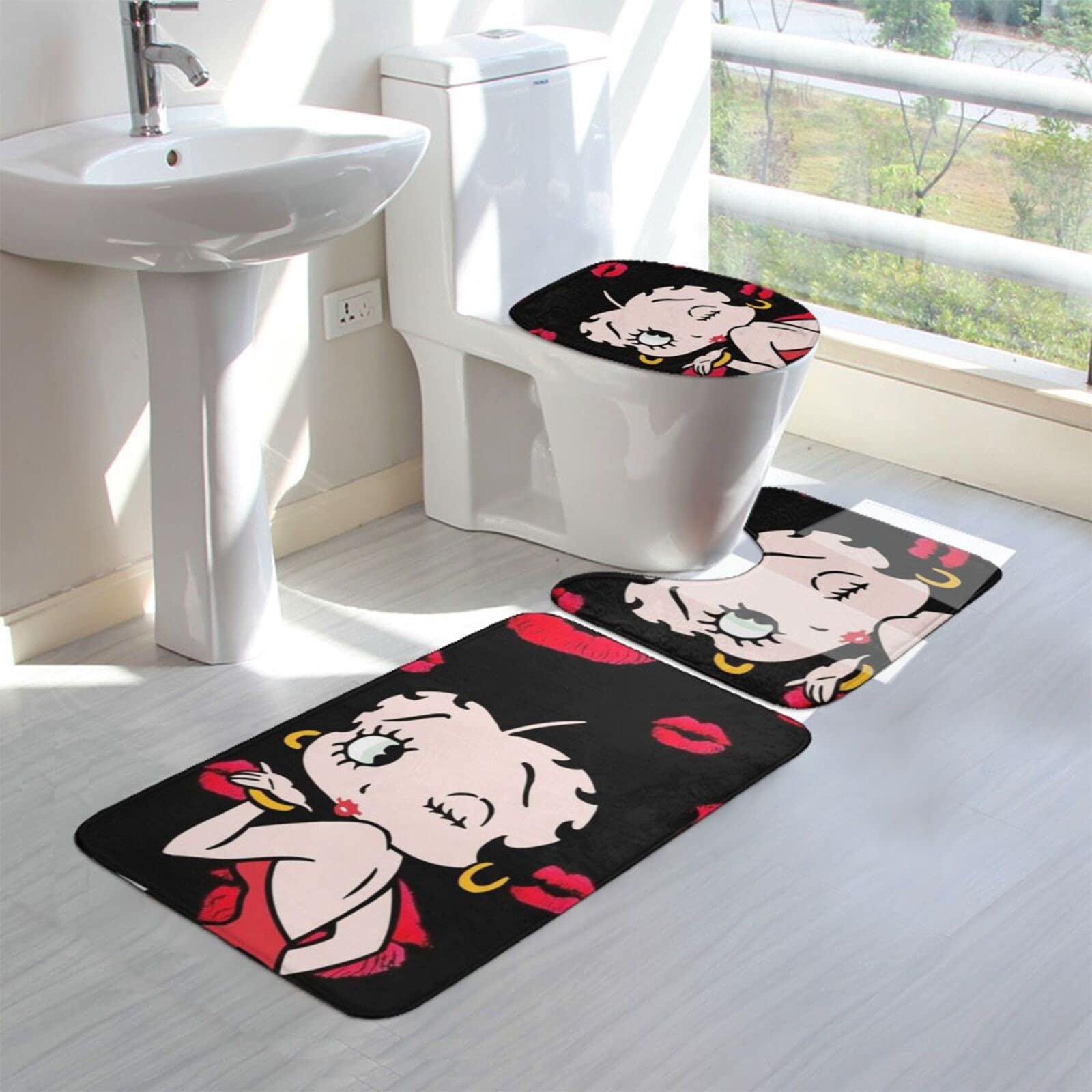 Amazon | ベティちゃん トイレマット 足元マット セット 3点