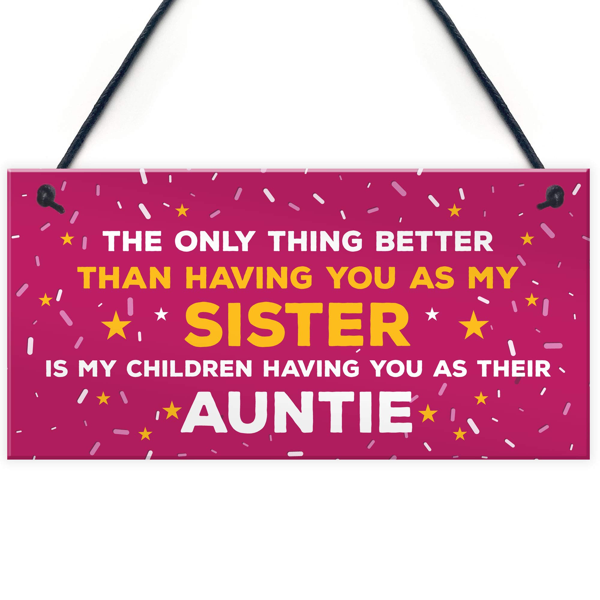 Auntie Christmas Hanging Plaque Thank You Sister Gift For Birthday From Niece