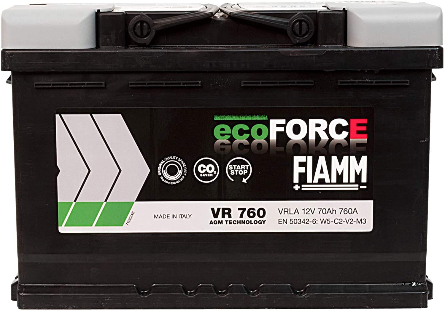Fiamm VR760 Ecoforce Batteria per Auto 278 x 176 x 190 mm 760A